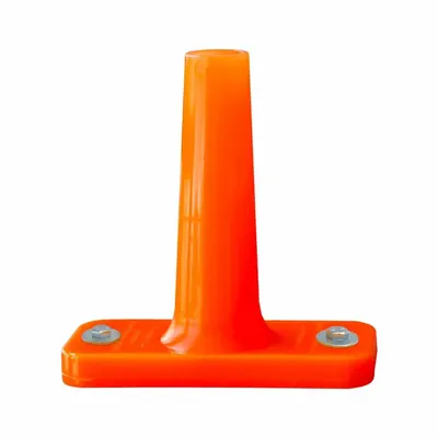 ALDON 4015-242 Orange Railroad Track Clearance Marker with Bolt Installation - Railroad Track Clearance Markers