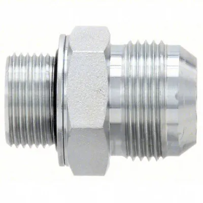 ADAPTALL Hydraulic Hose Adapter: 3/4 in x 1 in Fitting Size, Male x Male, JIC x BSPP - NPTF-to-NPTF Steel Hydraulic Hose Adapters