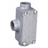 Conduit Outlet Body: Iron, Triple Coat Epoxy Coating, 3/4 in Trade Size, T Body, Threaded (MPN ERT75)