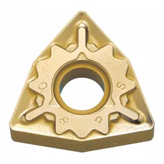 PVD cermet trigon turning insert for medium to fine turning operations. The trigon shape provides strong cutting edges and effective chip control, suitable for finishing on steel and stainless steel in general machining applications.