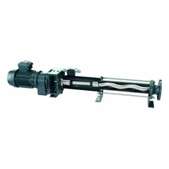 This progressive cavity pump features a rigid stator and integrated motor, designed for handling diesel, gasoline, kerosene, oil, oil-based paint, and water. It provides a steady, low-pulsation flow suitable for fluid transfer and circulation in industrial applications.