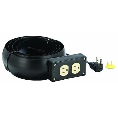 FLEXIDUCT Covered Extension Cord with Outlet Box - Covered Extension Cords with Outlet Boxes