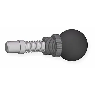 INNOVATIVE COMPONENTS Weld Mount Retractable Spring Plunger: Ball Knob, 0.5 in Plunger Wd - Nonlocking Ball-Knob Weld-Mount Indexing Plungers