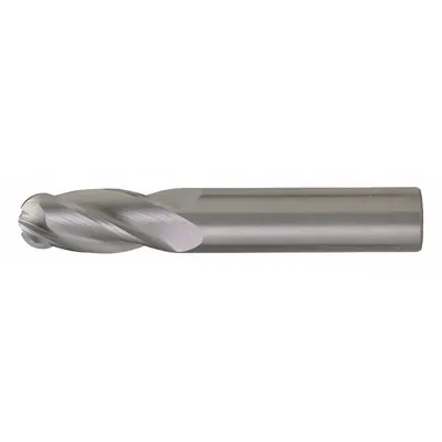 CLEVELAND Ball End Mill: Carbide, TiAlN Coated, 4 Flute, 1/8" Mill Dia, 5/8" LOC - General Purpose Carbide Ball End Mills