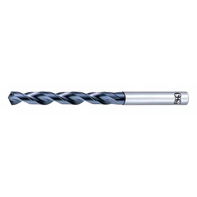 OSG Jobber Length Drill Bit: 21/32", 130° R-Thinning Point, V-Coated Cobalt - Coolant-Through Cobalt Jobber-Length Drill Bits