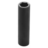 PROTO Impact Socket: 3/8 in Drive Size, SAE, 7/16 in Socket Size, 6-Point, Deep, 1 3/4 in Overall Lg (MPN J7714HT)