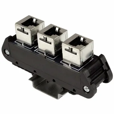 AUTOMATION SYSTEMS INTERCONNECT DIN Rail-Mount RJ45 Network Module - DIN Rail-Mount RJ45 Network Modules