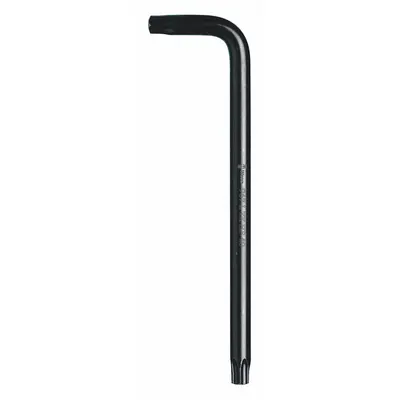 WERA Torx Key: 2 Tips, Torx, Std End, T40 Tip Size, Short, Alloy Steel, Black Oxide - L-Shaped Torx & Torx Plus Keys