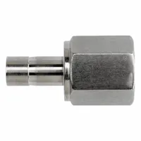 This straight compression fitting is made of stainless steel and features a single-ferrule design. It is clean and bagged for use in applications requiring high purity. The fitting connects 1/2 in OD tubing to 1/2 in pipe threads and is compatible with Parker CPI fittings