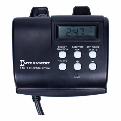 INTERMATIC Plug-In Timer: Digital, Outdoor, Astronomic, 7 day Setting, 5-15R - Outdoor-Rated Digital Plug-In Timer Switches