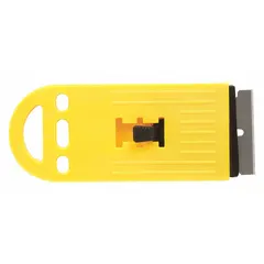 Replacement razor blade for scraping baked-on food residue and grease from oven interiors. Compatible with Whirlpool ovens. Helps maintain appliance cleanliness and performance.