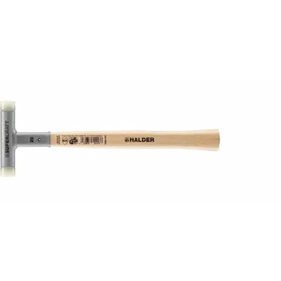 HALDER SUPERCRAFT Dead Blow Hammer: Wood Handle, Plain Grip, 9 oz Head Wt, 3/4 in Hammer Face Dia - Dead-Blow Split-Head Hammers