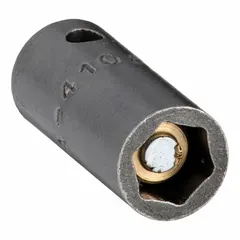 SAE power socket with 1/4 in drive and 1/4 in socket size. Features a 6-point standard configuration and oiled finish. Suitable for fastening and loosening fasteners in industrial assembly and maintenance tasks.