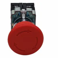 DAYTON Emergency Stop Push Button: Non-Illuminated, Mushroom Head Profile, Metallic, 22 mm, 2NC (MPN GGS_116327)