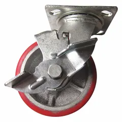 This mechanical caster and swivel is designed for use with lift tables and pallet positioners, providing mobility and stability for industrial material handling equipment. It enables smooth movement and precise load positioning in warehouses, manufacturing plants, and distribution centers.