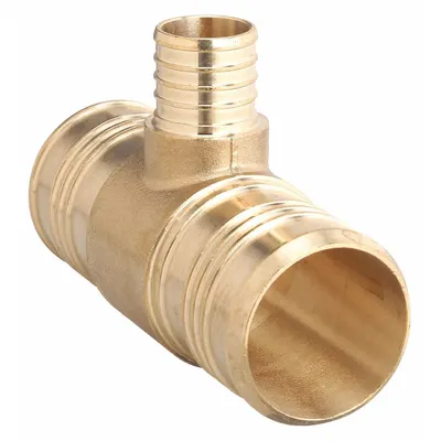 ZURN QQT775GX Crimp-On Brass Barbed Tube Fitting Tee - Crimp-On Brass Barbed Tube Fittings