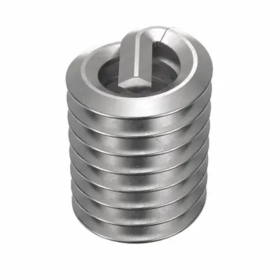 HELI-COIL Helical Insert: Tanged Tang Style, Free-Running, #10-24 Thread Size, Plain - Free-Running Tanged Helical Inserts