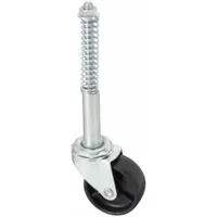 APPROVED VENDOR Stem Caster: Swivel, 2 in Wheel Dia., 7/8 in Wheel Wd, Polyolefin, Light Duty