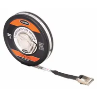 KESON Long Tape Measure: Manual, MC-18-50, SAE, 50 ft, 1/8 in, Stainless Steel, 50 ft Blade Lg (SAE)
