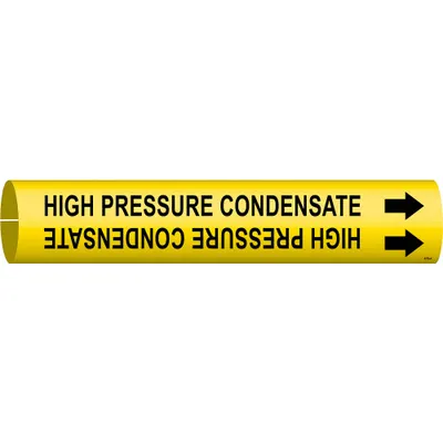 BRADY High Pressure Condensate Snap-On Pipe Marker - High Pressure Condensate Snap-On Pipe Markers