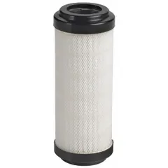 Hydraulic cartridge filter element with 10-micron rating. Constructed with fiberglass media for efficient particulate removal. Used in industrial hydraulic systems to protect pumps, valves, and actuators from contamination.
