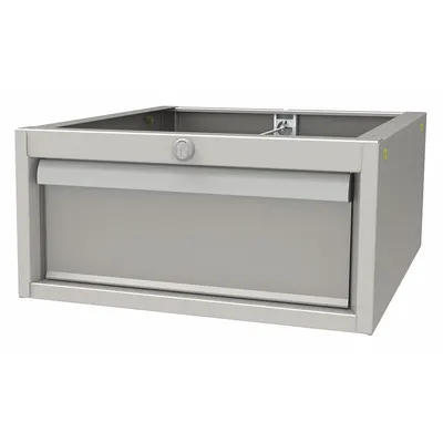 LISTA Drawer: 8 in Overall Ht, 16 3/4 in Overall Wd, 19 1/4 in Overall Dp, Gray - Drawers, Cabinets, & Hardware for Workbenches