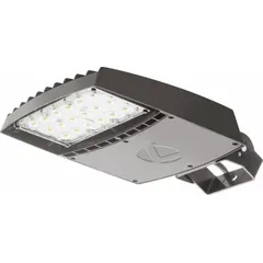 Pole-mount LED fixture delivering 14,397 lumens at 4000K with Type V distribution. Consumes 109 W and operates on 120 to 277V AC. Suitable for area lighting in streets, parking lots, and other outdoor spaces requiring uniform illumination.