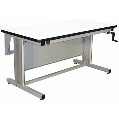 PRO-LINE Workbench: Adj Ht, Laminate, 72 in x 30 in, 330 lb Overall Load Capacity - Open-Base Workstations