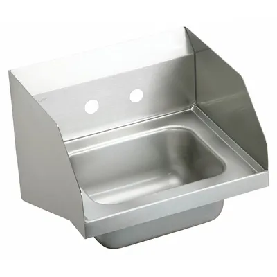 ELKAY Hand Wash Sink: 1 Stations, 6 in Bowl Dp, 12 in Bowl Lg, 9 1/4 in Bowl Wd - One-Station Wall-Mounted Hand Sinks without Faucets