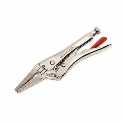 CRESCENT Locking Plier: Lever, 2 1/4 in Max Jaw Opening, 6 in Overall Lg, 1 7/8 in Jaw Lg - Long-Nose Locking Pliers