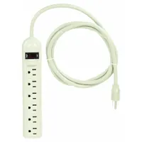 APPROVED VENDOR Outlet Strip: 6 Outlets, 6 ft Cord Lg, 15 A Current, Not UL Rated for Healthcare