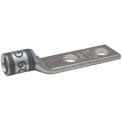 OEM Compression Lug: For 4 AWG, Stranded Wire, #10 Stud Size, Std - Two-Hole Compression Lugs