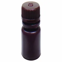 HDPE Narrow Mouth Round Lab Bottle, 4 mL, Amber, 13-415 mm, Unlined