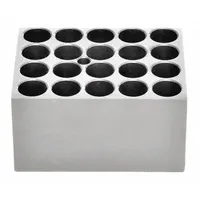 OHAUS Modular Block: Anodized Aluminum, 3 in Overall Wd, 3 3/4 in Overall Lg, 20 Wells (MPN 30400183)