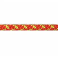 Static kernmantle rope with 6 mm diameter and 195 lb working load limit. Constructed from nylon for general utility applications such as securing loads, light rigging, and industrial tie-downs.