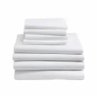 R & R TEXTILE Fitted Sheet: Twin, 84 in Overall Lg, 36 in Overall Wd, T180, White, Elastic Corner (MPN INT-100468)