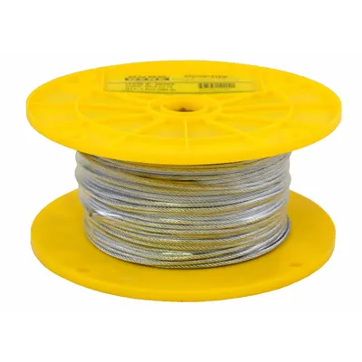 DURODYNE Wire Rope: 500 ft Cable Lg, WC3 Cable Size - Duct Hangers