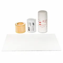 This maintenance kit contains filter components for rotary screw air compressors. It is used to replace filter elements during routine service to maintain air quality and compressor efficiency.