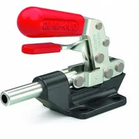 DE-STA-CO Straight Line Clamp: Flange Base Mounting, Locking Horizontal Handle, 1.28 in Arm Lg, M8 (MPN 603-MR)