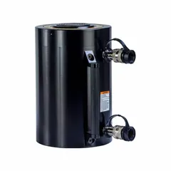 Double-acting hydraulic ram with 30 ton nominal capacity and 8 in nominal stroke length. Used for lifting, pressing, and positioning heavy loads in industrial maintenance, construction, and manufacturing applications.