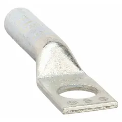 One-hole compression lug for terminating 3 AWG solid or stranded copper wire to a 3/8 in stud. Long barrel design accommodates wire sizes from 3 AWG to 3 AWG. Suitable for use in electrical panels, switchgear, and power distribution systems.