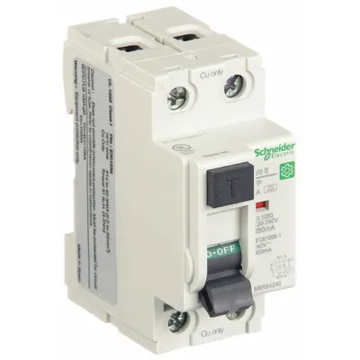IEC Supplementary Protector: 40 A Amps, 240V AC, 260 mA Rated Residual Current - UL1053 DIN Rail-Mount Ground Fault Protectors