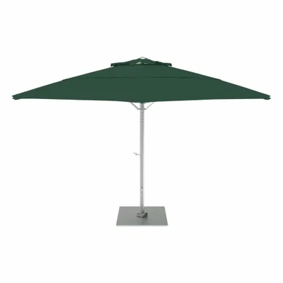 CALIFORNIA UMBRELLA Outdoor Umbrella: Forest Green, Aluminum/Steel, Hand Crank - Round Umbrellas