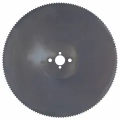 This cold saw blade is designed for cutting ferrous metals such as steel. With 150 teeth and a 2/8/45 tooth geometry, it facilitates efficient chip removal during operation. The blade has a 14 1/2 in diameter, 1 1/4 in arbor size, and a maximum blade speed of 385 RPM.