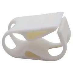 This clamp is made of white polyester, offering a non-corrosive and lightweight solution for securing laboratory adapters, joints, and accessories. With an overall length of 58.42 mm, it is suitable for general lab setups requiring a reliable hold.