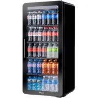 TRUE REFRIGERATION Refrigerated Merchandiser: 53 3/8 in x 24 7/8 in x 22 7/8 in, Black, Curved Glass (MPN CVM-11-HC~EGC01)