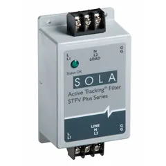 Single-phase internal surface-mount surge protective device rated 240V AC with a maximum continuous operating voltage of 275V AC. Provides L-N mode protection and includes filtering. Housed in an epoxy encapsulated plastic enclosure, connects with 2 wires plus ground. Suitable for use in control panels and equipment requiring transient voltage suppression.