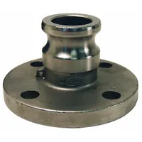 Cam and Groove Adapter: 1 1/2 in Coupling Size, 250 psi Max. Working Pressure @ 70 F, Flange (MPN 150-AL-SS)
