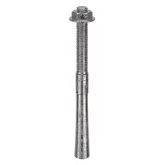 This 18-8 stainless steel wedge anchor is designed for heavy-duty fastening into concrete. It features a 5/8 in diameter and 5/8"-11 thread size, supplied in a 10-pack. Suitable for securing structural elements, machinery, or racking in indoor and outdoor applications.