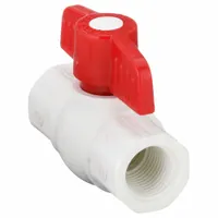 NDS Manual Two-Way Ball Valve: 1/2 in, PVC, Angle, FNPT x FNPT, 150 psi Max. Pressure (CWP), Tee (MPN E1420-05)